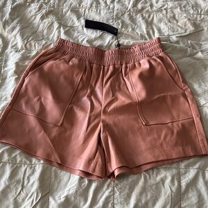 Dolce Cabo Faux Leather Elastic-Waist Shorts